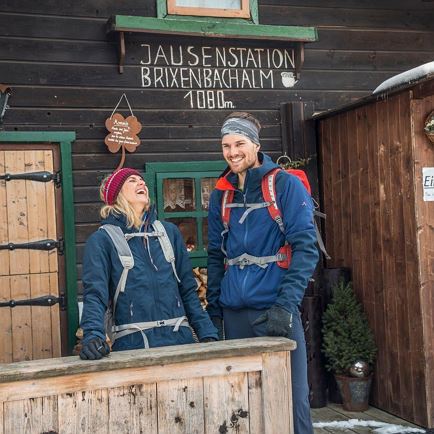 Winter hiking with some fun tobogganing 