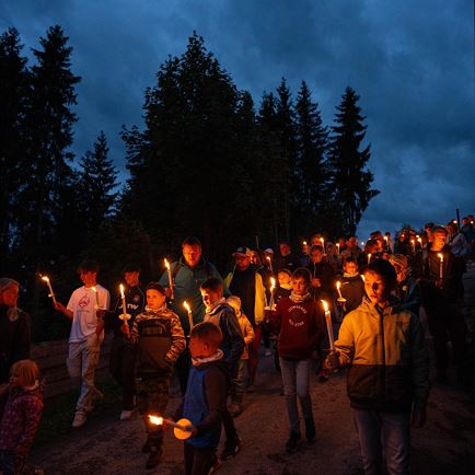 Familienfackelwanderung in Kirchberg