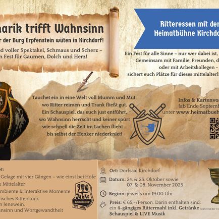 Kulinarik trifft Wahnsinn - Ritteressen mit Theater & Musik
