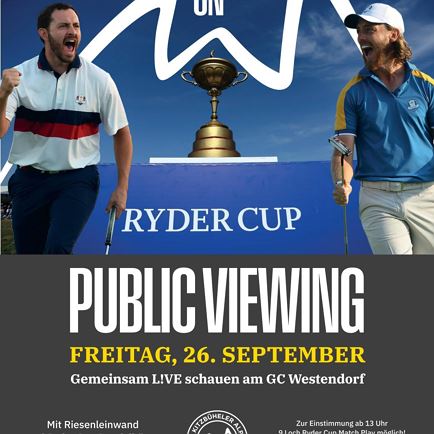 Public Viewing Ryder Cup
