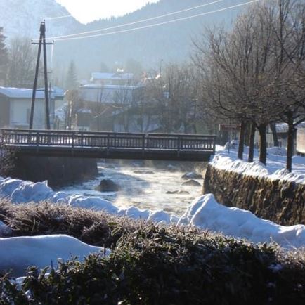 Winter Ansicht von der Terrasse
