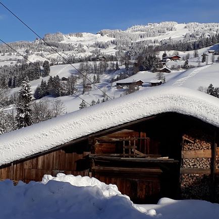 Tenn mit Blick Schigebiet Kirchberg