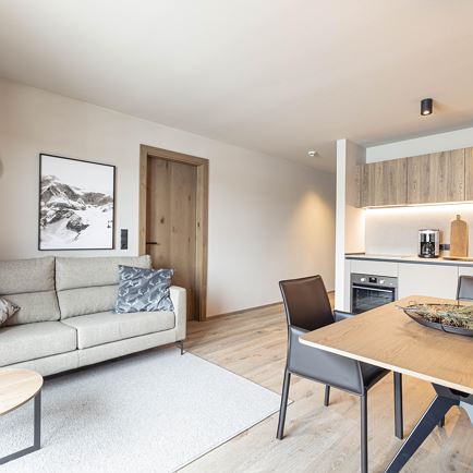Wohnraum Ferienwohnung mit 2 Schlafzimmern