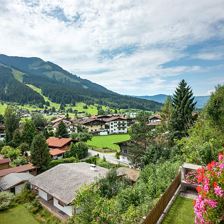 Ferienhaus Bachler Balkon Aussicht