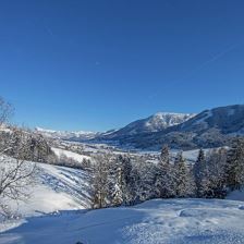 Winter Aussicht auf Brixen im Thale