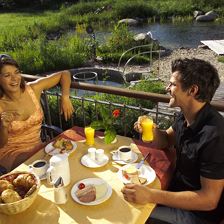 Frühstück auf der Sonnenterrasse