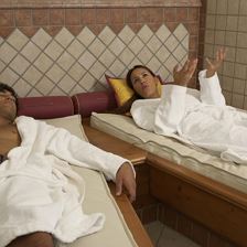 Wasserbetten im Wellnessbereich