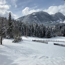 winterliche Aussicht von der Terrasse