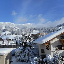 Blick auf das Skigebiet