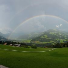 Panorama mit Regenbogen