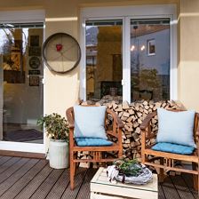 Terasse, Sitzplatz im Sommer
