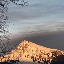 Kitzbühler Horn vom Haus aus zu sehen