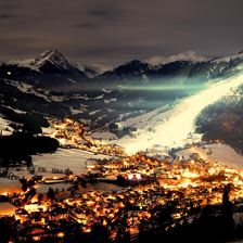 Kirchberg - Gaisberg bei Nacht