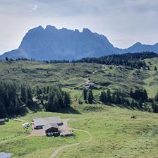 Blick Wilder Kaiser von der Teufelsgasse