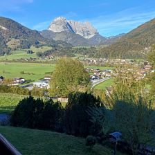 Aussicht vom Balkon Mühlreithof Kirchdorf in Tirol