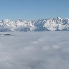 Wilder Kaiser im Nebel