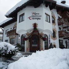 App. Europa, St. Johann in Tirol, Winter, Eingang