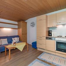 Wohnküche, Sitzecke Appartement Kaiserluft