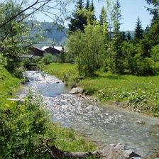 Ein Spaziergang hinter dem Haus am Bach entlang