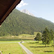 Sommer Aussicht vom Balkon