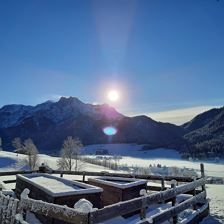 Winterschlaf mit Sonnenreflekion