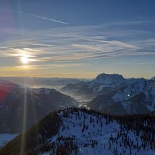 Blick vom Triassicpark zum Wilden Kaiser