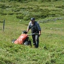 Mähen auf der Alm