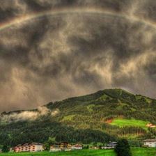 Ausblick mit Regenbogen