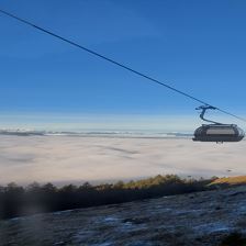 Winter Bergbahn Ausblick