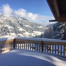Winter Balkonterrasse