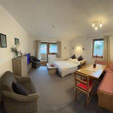 Appartement 3, Gesamtübersicht Wohn - Schlafraum