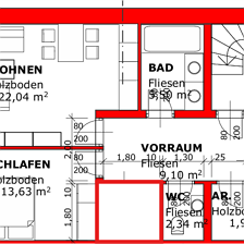 Ferienwohnung Grünbichl Grundriss