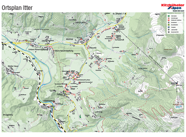 Lokale kaart van Itter